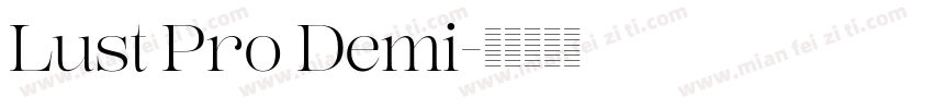 Lust Pro Demi字体转换